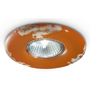 Spot Vintage Ceramica Arancio 1 Luce Gu10 11Cm