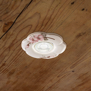 Faretto Da Incasso Classico Pescara Ceramica Bianco Decorato 1 Luce Gu10
