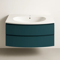 Lavabo ad incasso in mineral marmo cm 91x51 cm curvo per mobile bagno *** confezione 1