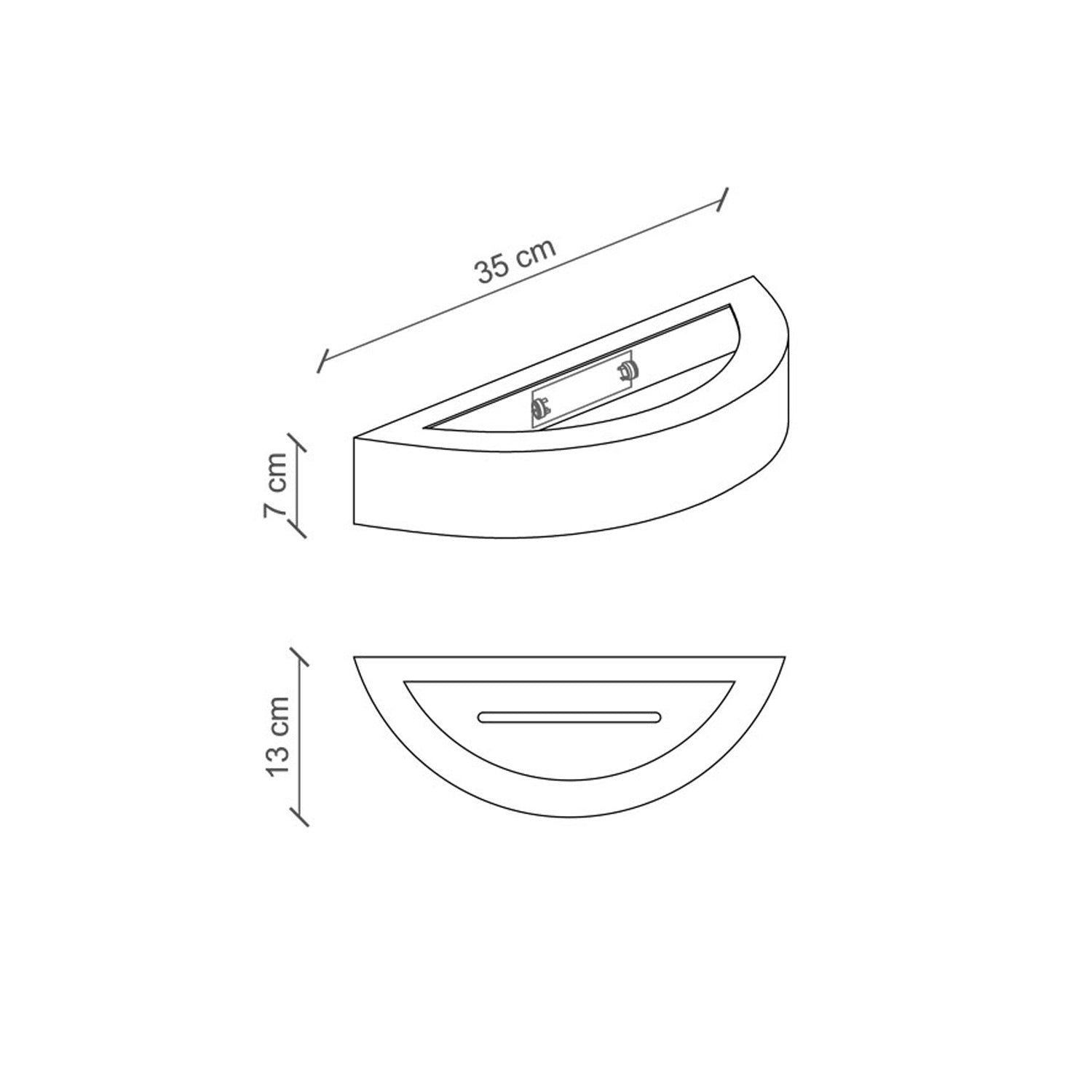 Applique Classica Trieste Bianco Decorato Filo Verde Prato 1 Luce R7S