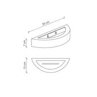 Applique Classica Trieste Bianco Decorato Filo Verde Prato 1 Luce R7S