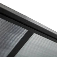 Pergola Addossata da Giardino 4.4x3m Regolabile in Policarbonato e Alluminio, Grigio