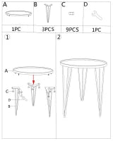 Tavolinetto Da Caffe' Glam Gold/Mirror Cm Ø 40X49