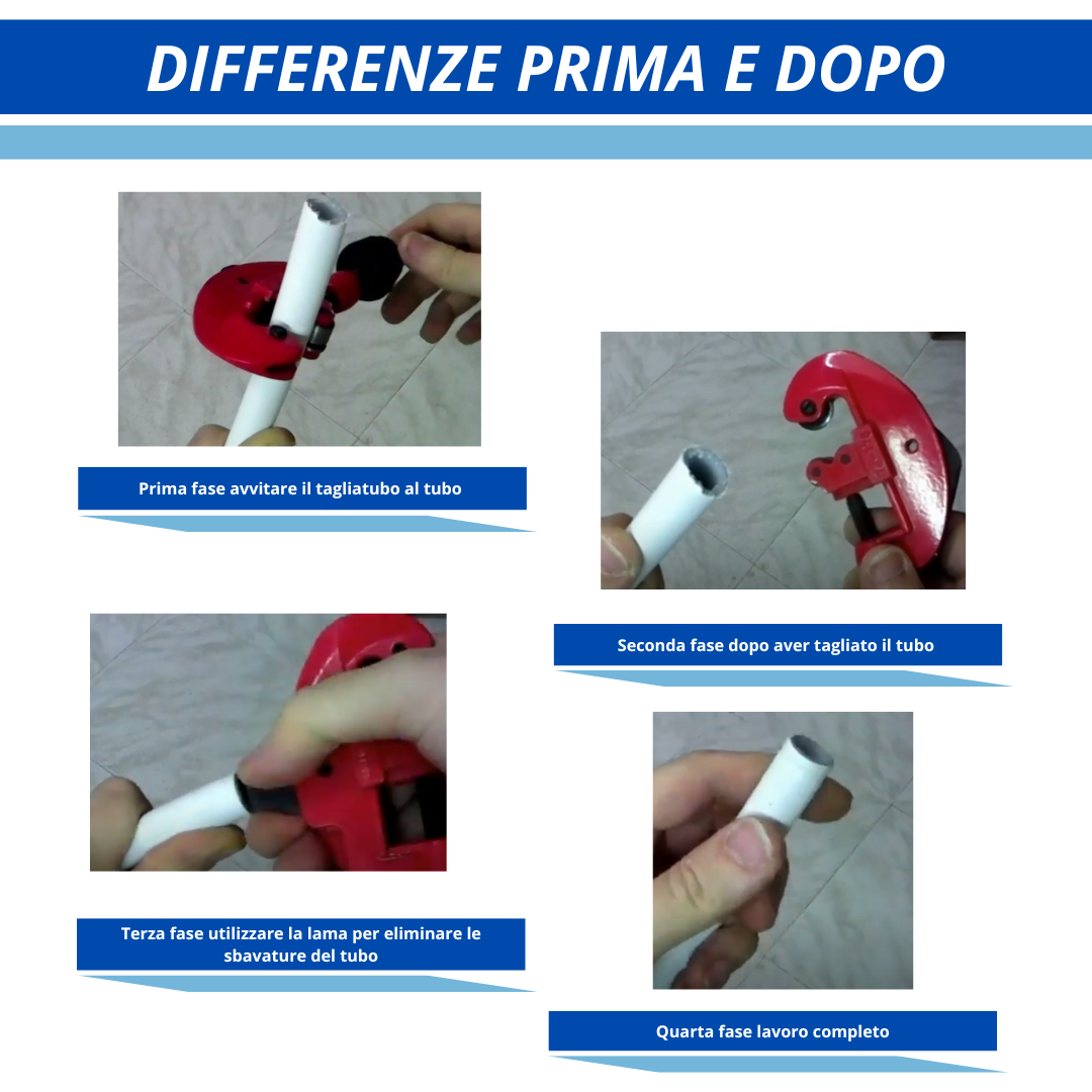 Tagliatubo per tubi in rame max 35 mm