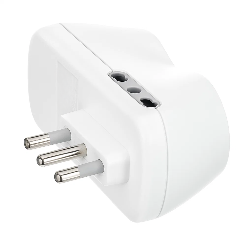 Adattatore bticino s3614d b4 bianco con 2 prese bipasso e 2 schuko