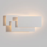 Applique Da Parete Moderno Trame Metallo Bianco Luce Led Integrato 12W