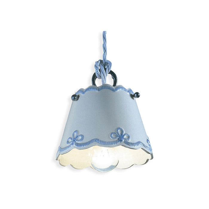 Lampadario Classico Ravenna Metallo E Ceramica Nero Sfumato Argento 1 Luce E14