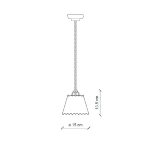 Lampadario Classico Ravenna Metallo E Ceramica Nero Sfumato Argento 1 Luce E14