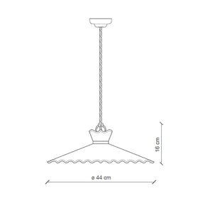 Lampadario Classico Ravenna Metallo E Ceramica Nero Sfumato Arg. 44Cm 1 Luce E27