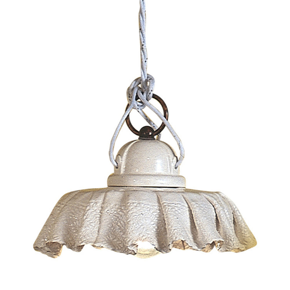 Lampadario Classico Modena Metallo E Ceramica Nero Sfumato Ram 1 Luce E27