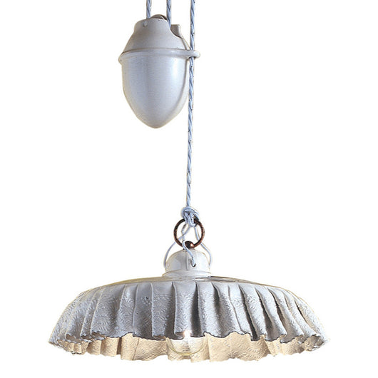 Saliscendi Classico Modena Metallo E Ceramica Nero Sfumato Rame 32Cm 1 Luce E27