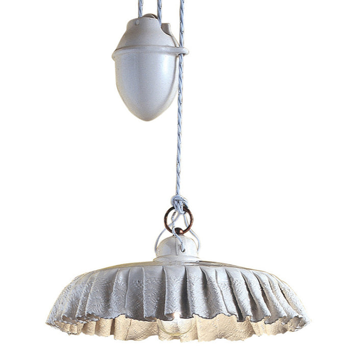 Saliscendi Classico Modena Metallo E Ceramica Nero Sfumato Rame 32Cm 1 Luce E27