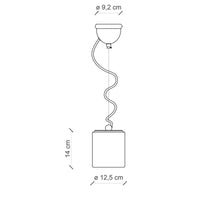 Lampadario Vintage Ceramica Azzurra 1 Luce E27