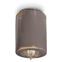 Plafoniera Vintage Ceramica Tortora 1 Luce E14