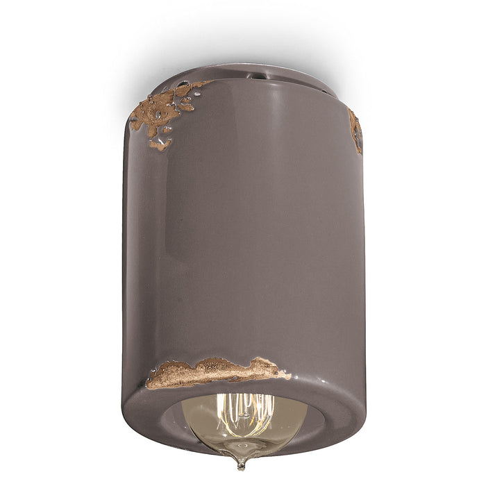Plafoniera Vintage Ceramica Tortora 1 Luce E14