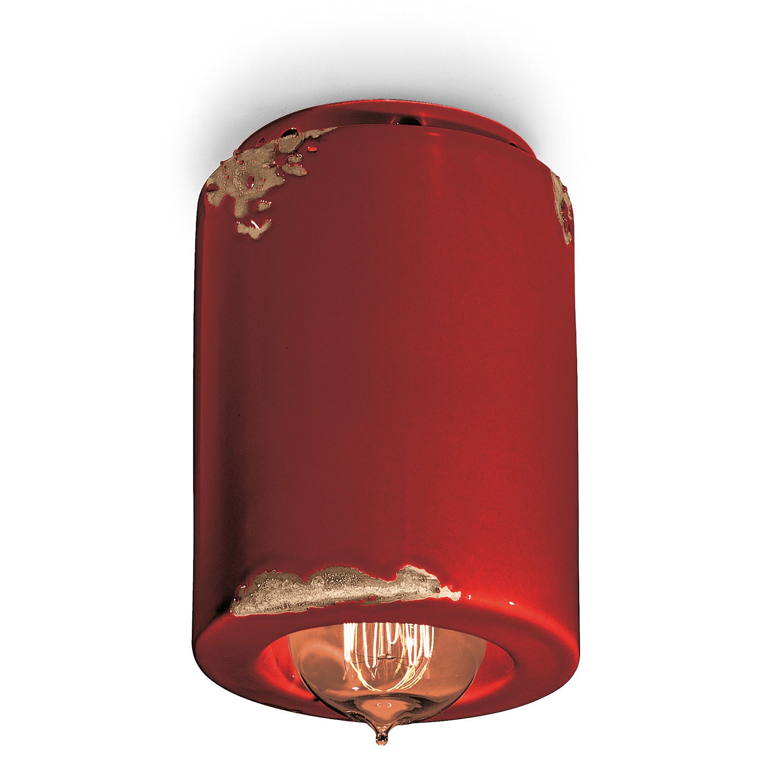 Plafoniera Vintage Ceramica Bordeaux 1 Luce E14