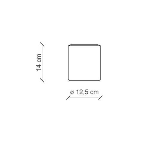 Plafoniera Vintage Cilindrica Ceramica Verde 1 Luce E27