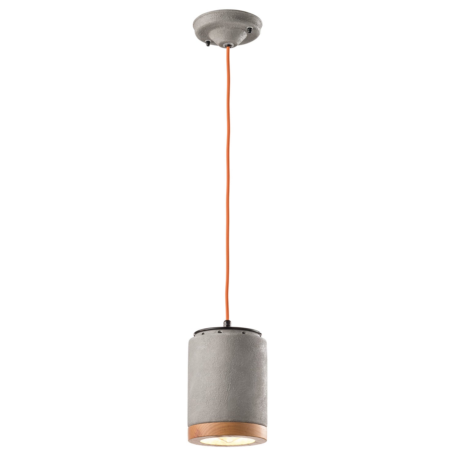 Lampadario Vintage Mateca Ferro E Ceramica Cemento 1 Luce E27