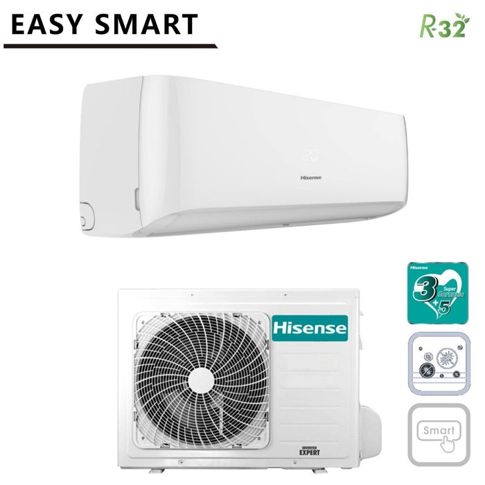 Climatizzatore Condizionatore Hisense Inverter Serie EASY SMART 12000 Btu CA35YR01G + CA35YR01W R-32 Classe A++