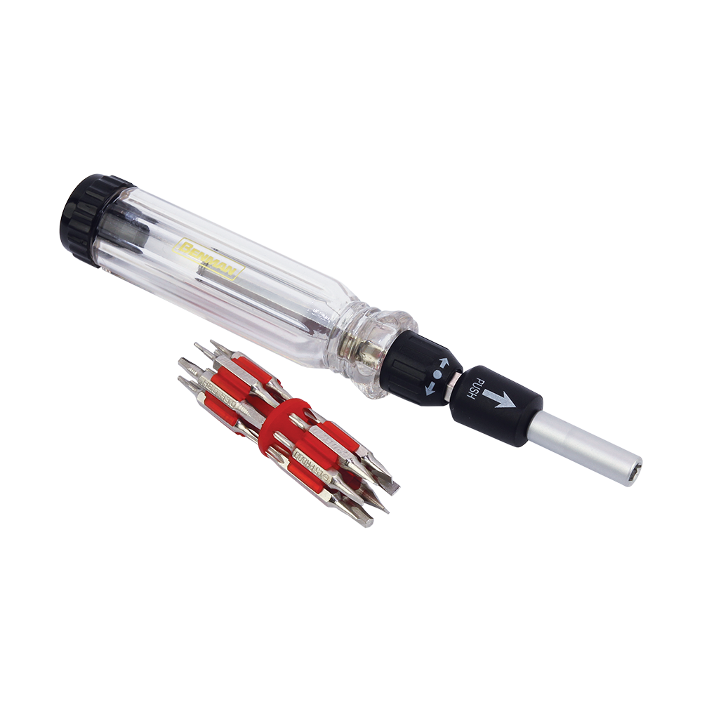 CACCIAVITE DI PRECISIONE ESTENSIBILE SENZA INGRANAGGI CON 28 PUNTE - BENMAN 