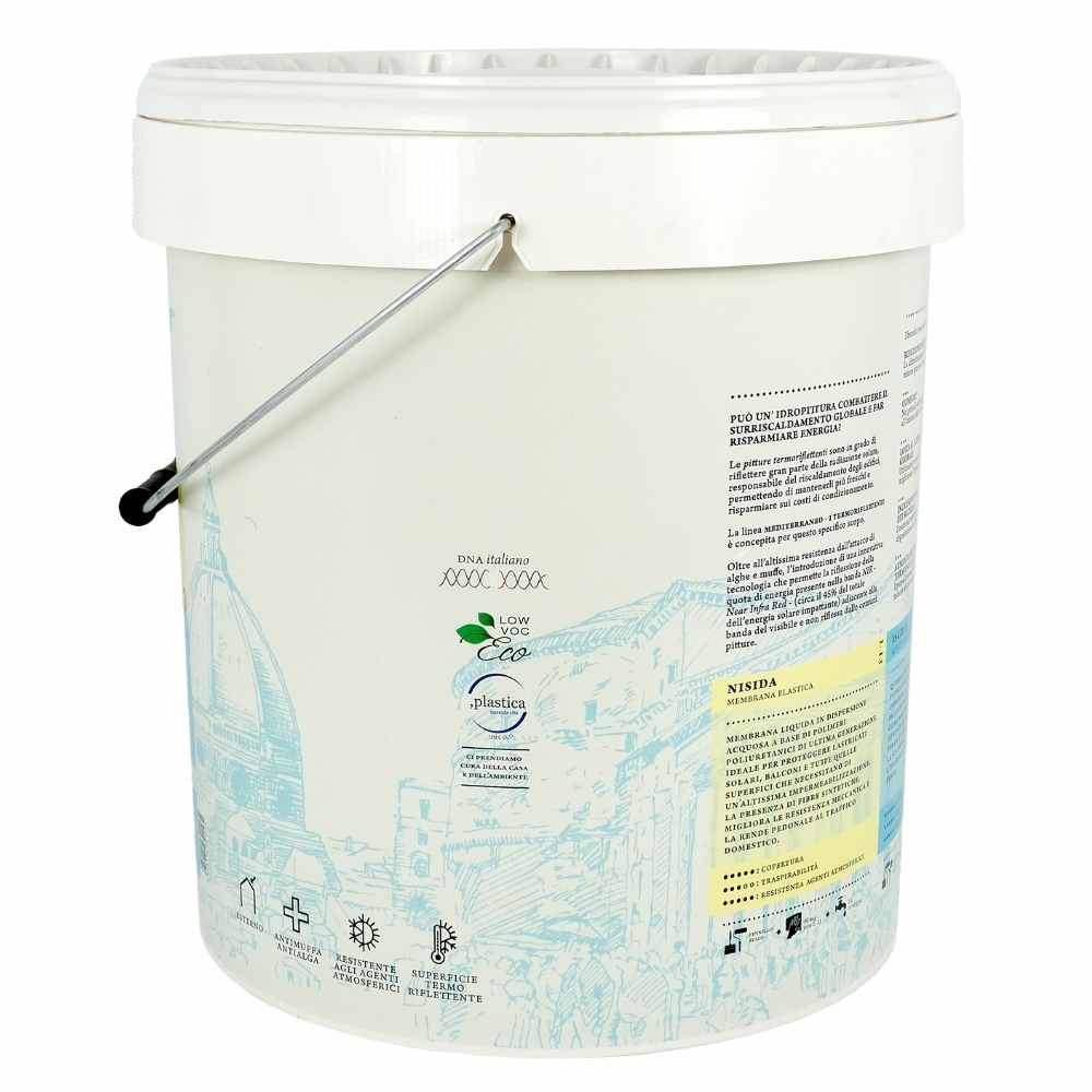 Idropittura quarzo elastomerico termoriflettente ischia antialga bianco litri 13