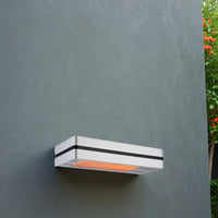 Sined Caldo Ira Inox 2000 Riscaldatore a Infrarossi Da Patio Con 2000w Regolabile Argento Realizzato In Acciaio e Alluminio Telecomando Con Timer Incluso Protezione Ip65 Ideale Per Bar e Ristoranti