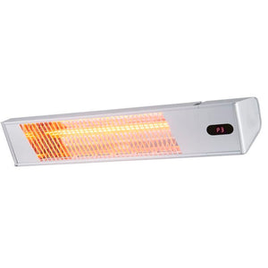 Sined Caldo Ira Inox 2000 Riscaldatore Elettrico Infrarossi Da 2000w Regolabile Grigio Riscaldante Da Interno a Onda Corta a Ira e Telecomando Design Elegante Griglia a Protezione e Display a Led