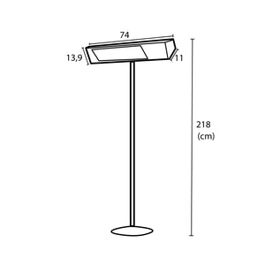 Sined Caldo Ira Inox Palo Stufa Infrarossi Esterno Con Kit Completo Di Palo Da 2000w Grigio Riscaldamento Elettrico Da Esterno a Onda Corta Ira e Telecomando Con Griglia Per Protezione e Display