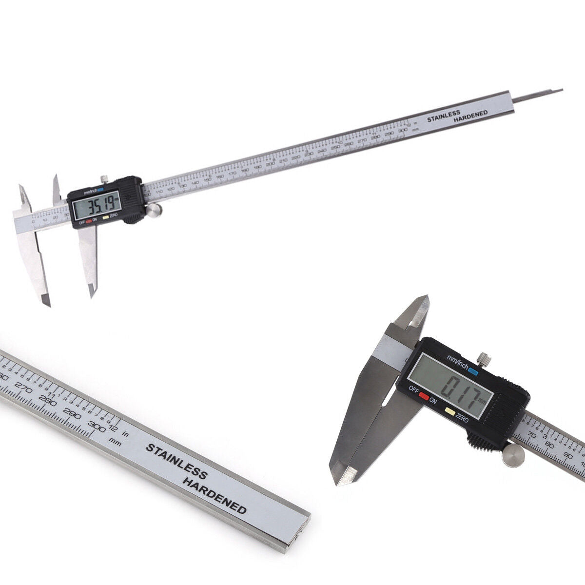 CALIBRO DIGITALE PROFESSIONALE DA 0-300 mm DISPLAY CUSTODIA VALIGETTA RIGIDA