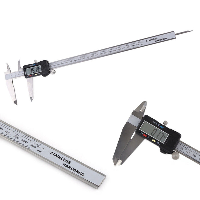 CALIBRO DIGITALE PROFESSIONALE DA 0-300 mm DISPLAY CUSTODIA VALIGETTA RIGIDA