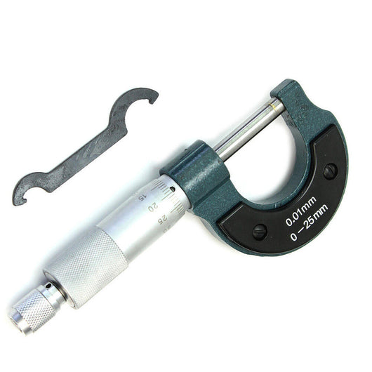 CALIBRO MICROMETRO CENTESIMALE SPESSIMETRO MISURATORE PRECISIONE 0-25mm 0.01 mm