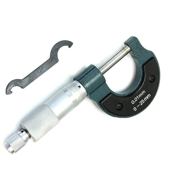 CALIBRO MICROMETRO CENTESIMALE SPESSIMETRO MISURATORE PRECISIONE 0-25mm 0.01 mm