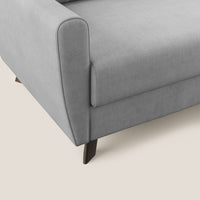 Divano Letto 2 Posti 168x97x96 cm in Tessuto Grigio Chiaro