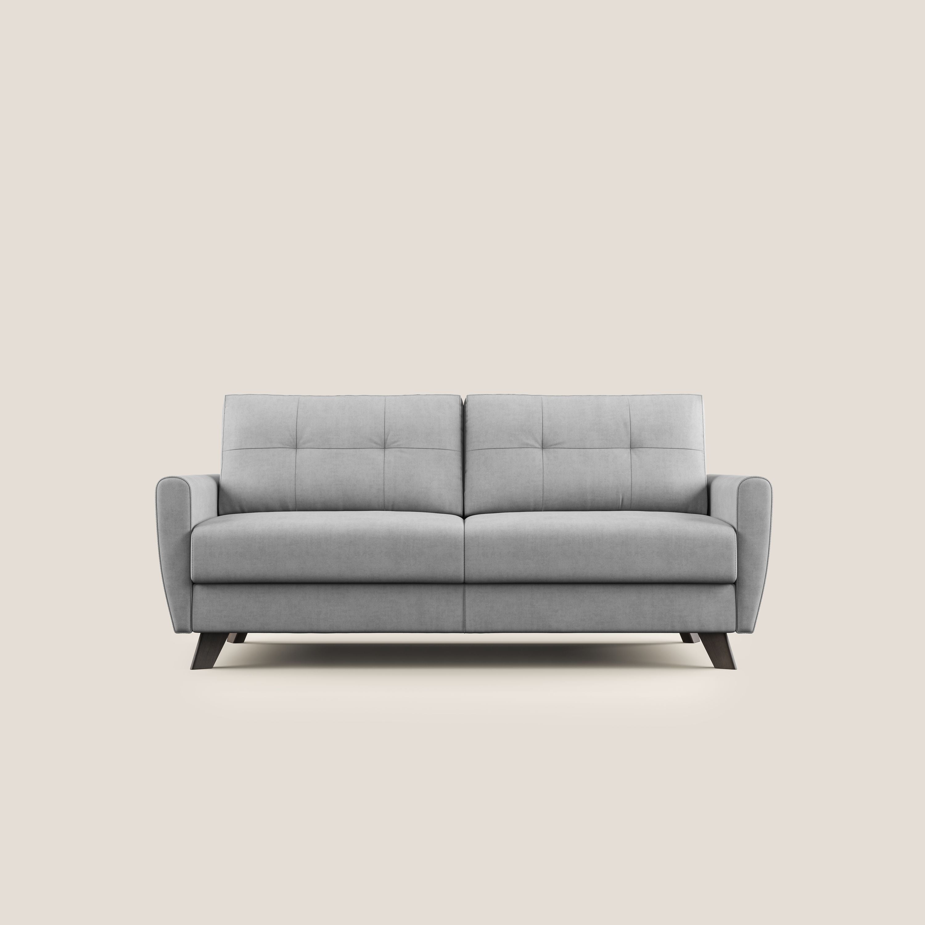 Divano Letto 3 Posti 208x97x96 cm in Tessuto Grigio