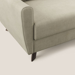 Divano Letto 2 Posti 168x97x96 cm in Tessuto Panna