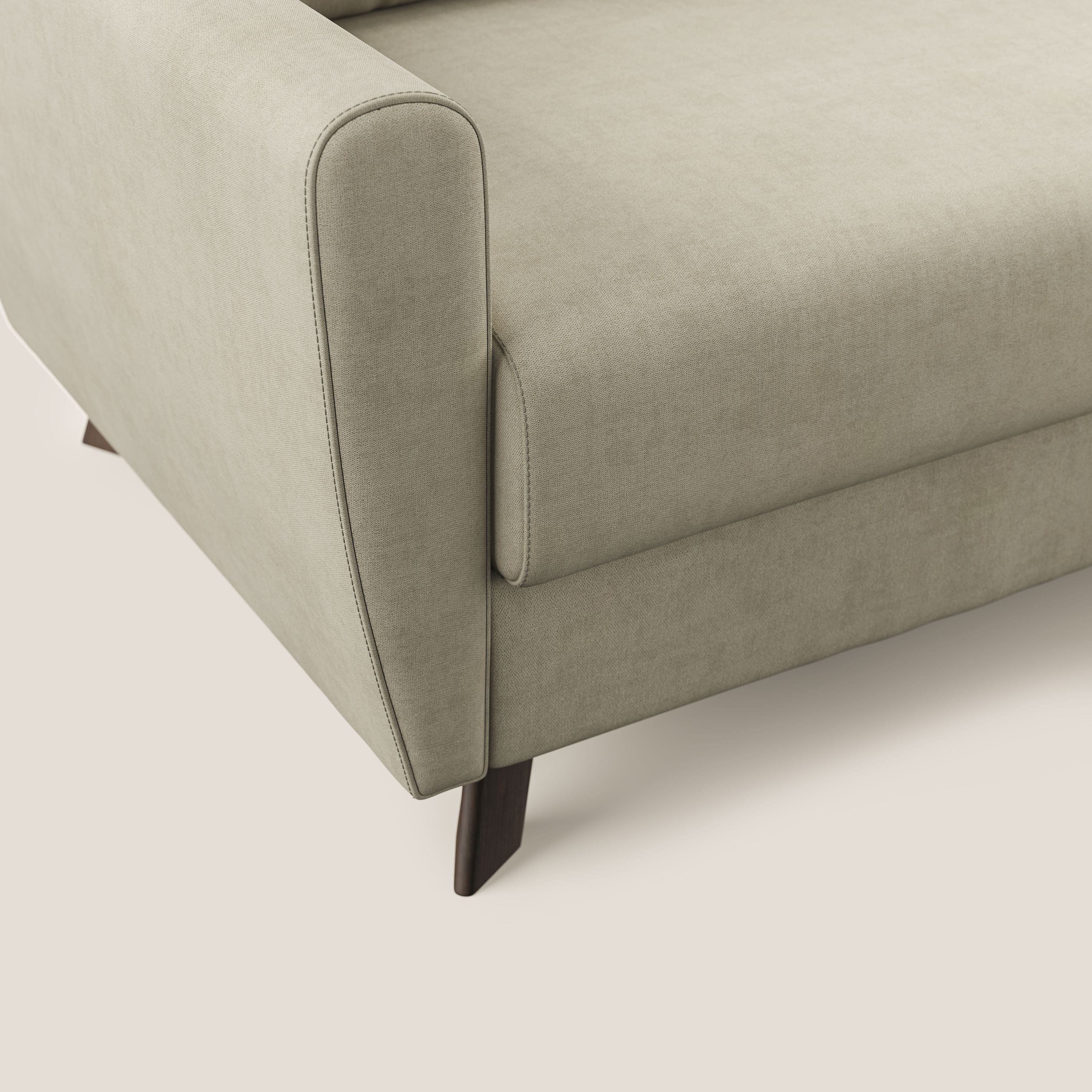 Divano Letto 2 Posti 168x97x96 cm in Tessuto Panna