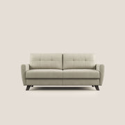 Divano Letto 2 Posti 168x97x96 cm in Tessuto Panna