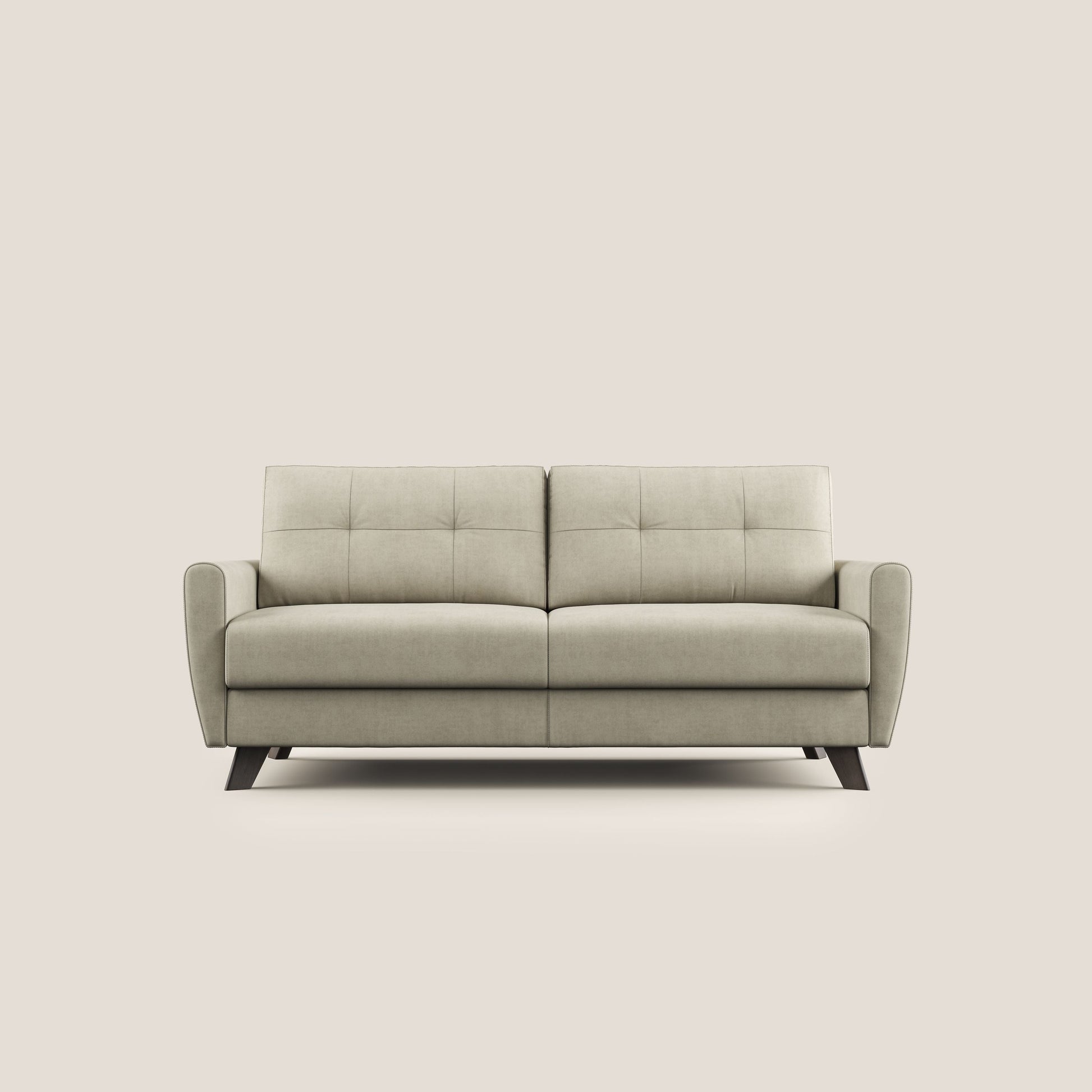 Divano Letto 2 Posti 168x97x96 cm in Tessuto Panna