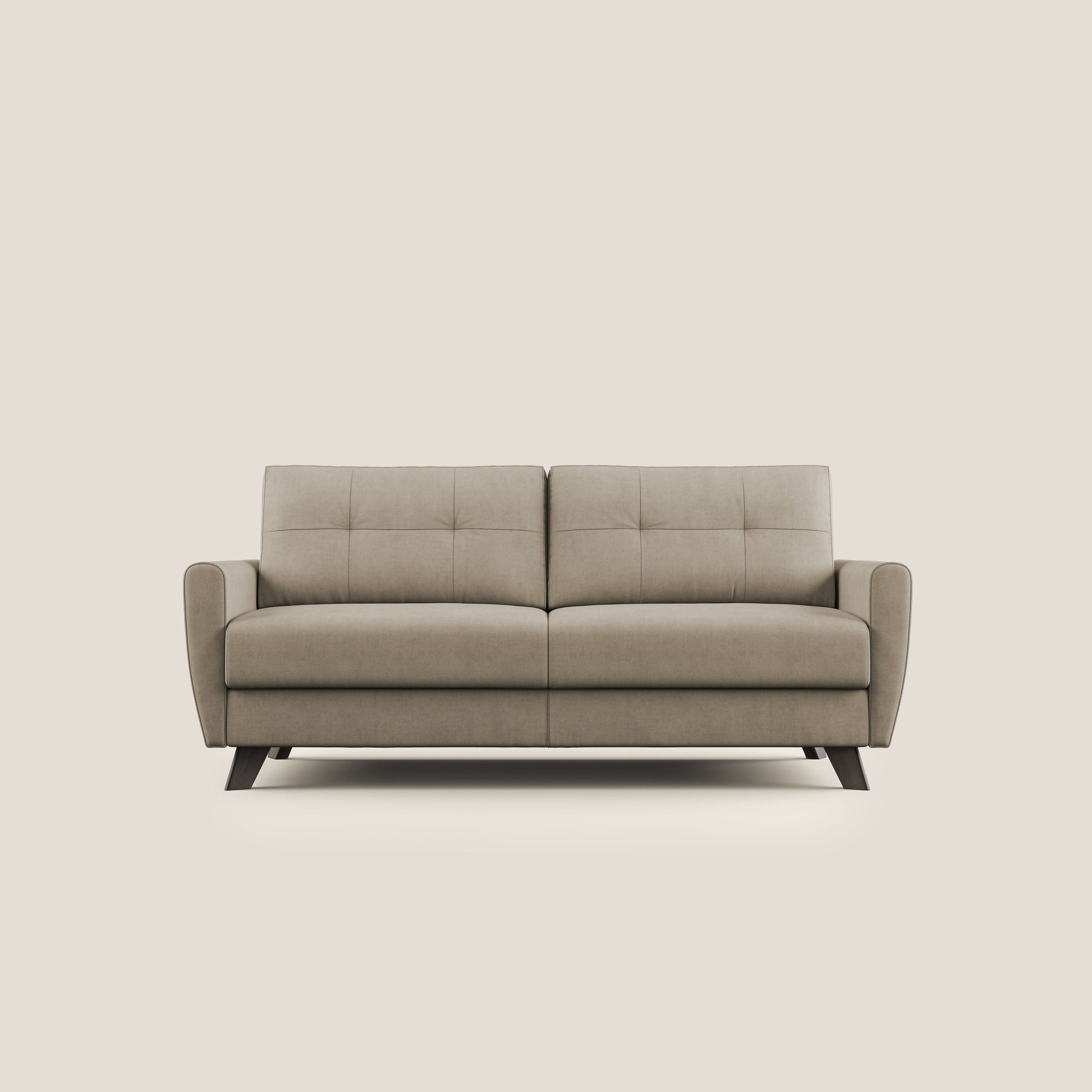 Divano Letto 3 Posti 188x97x96 cm in Tessuto Beige