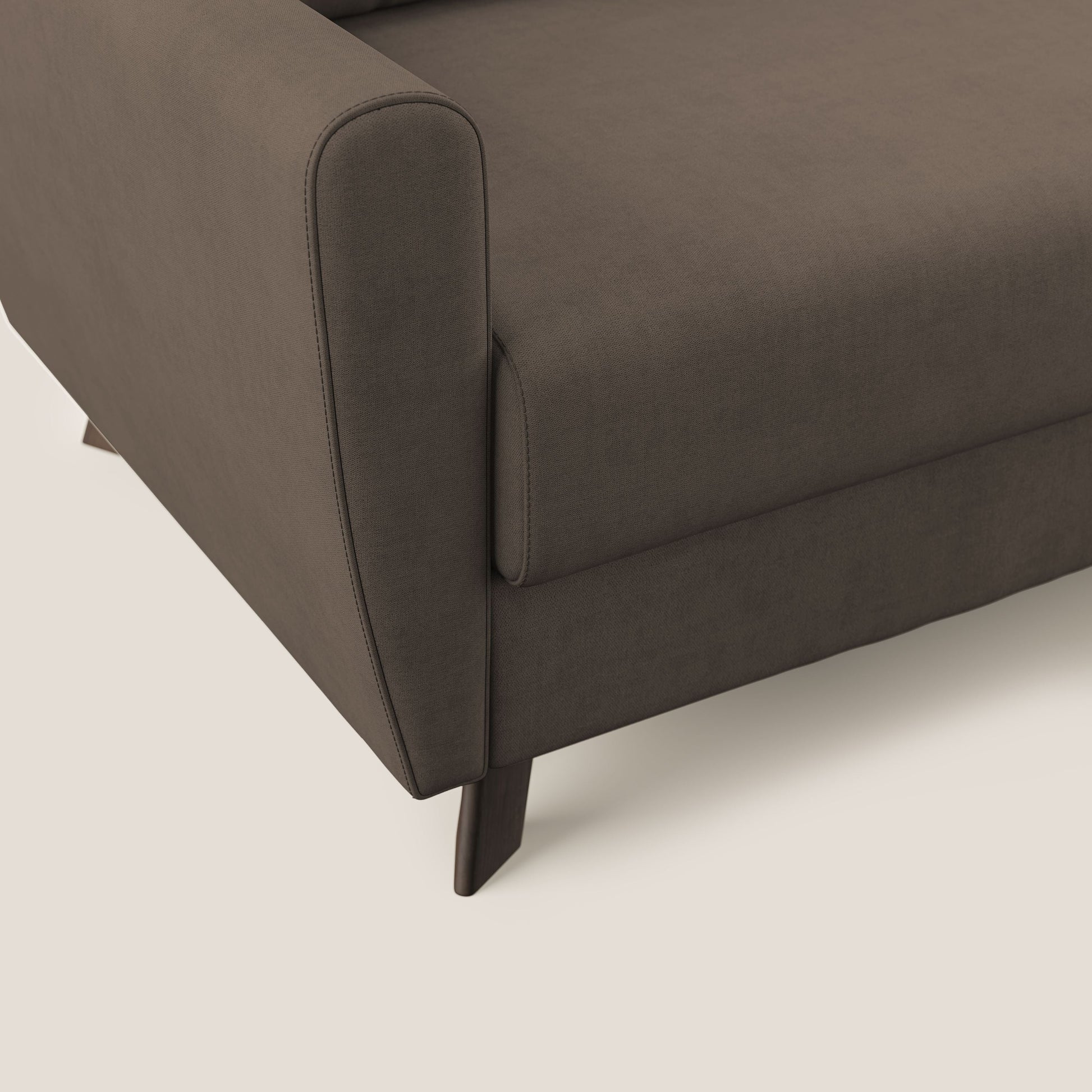 Divano Letto 3 Posti 208x97x96 cm in Tessuto Marrone