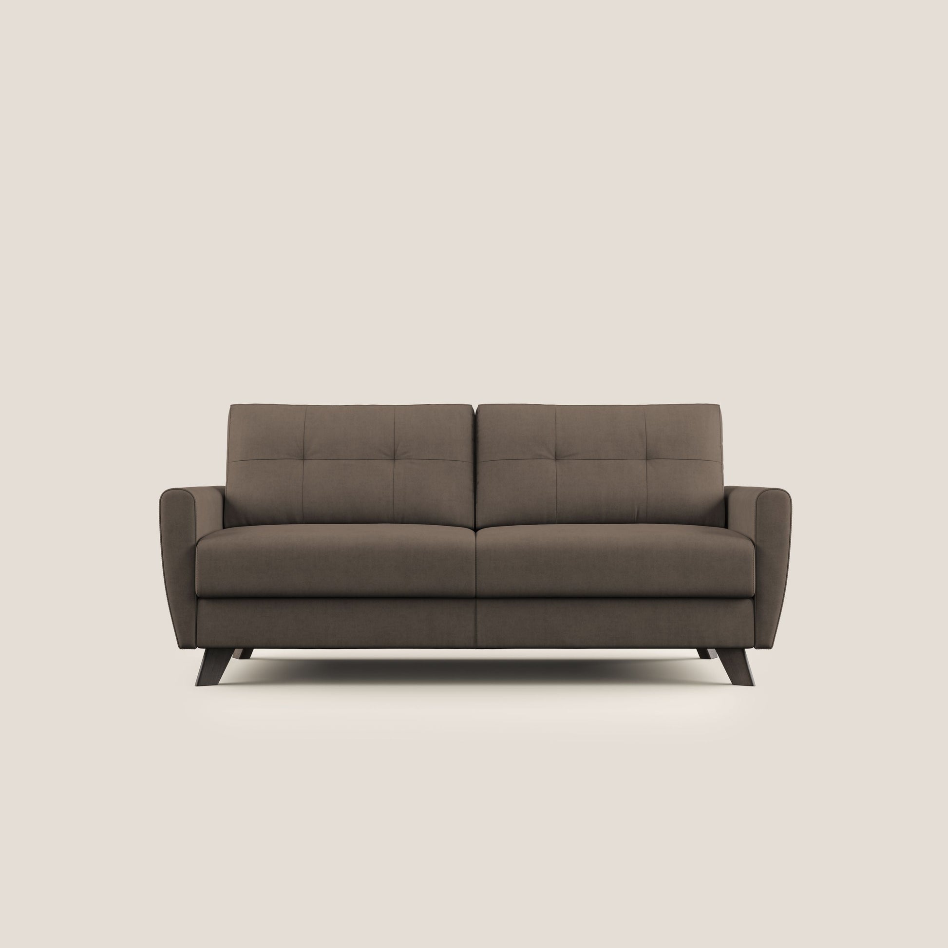 Divano Letto 3 Posti 188x97x96 cm in Tessuto Marrone