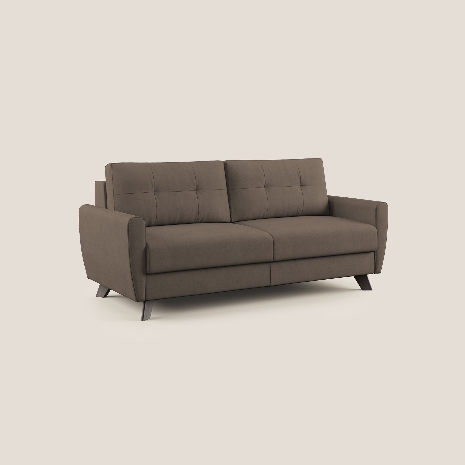 Divano Letto 3 Posti 188x97x96 cm in Tessuto Marrone