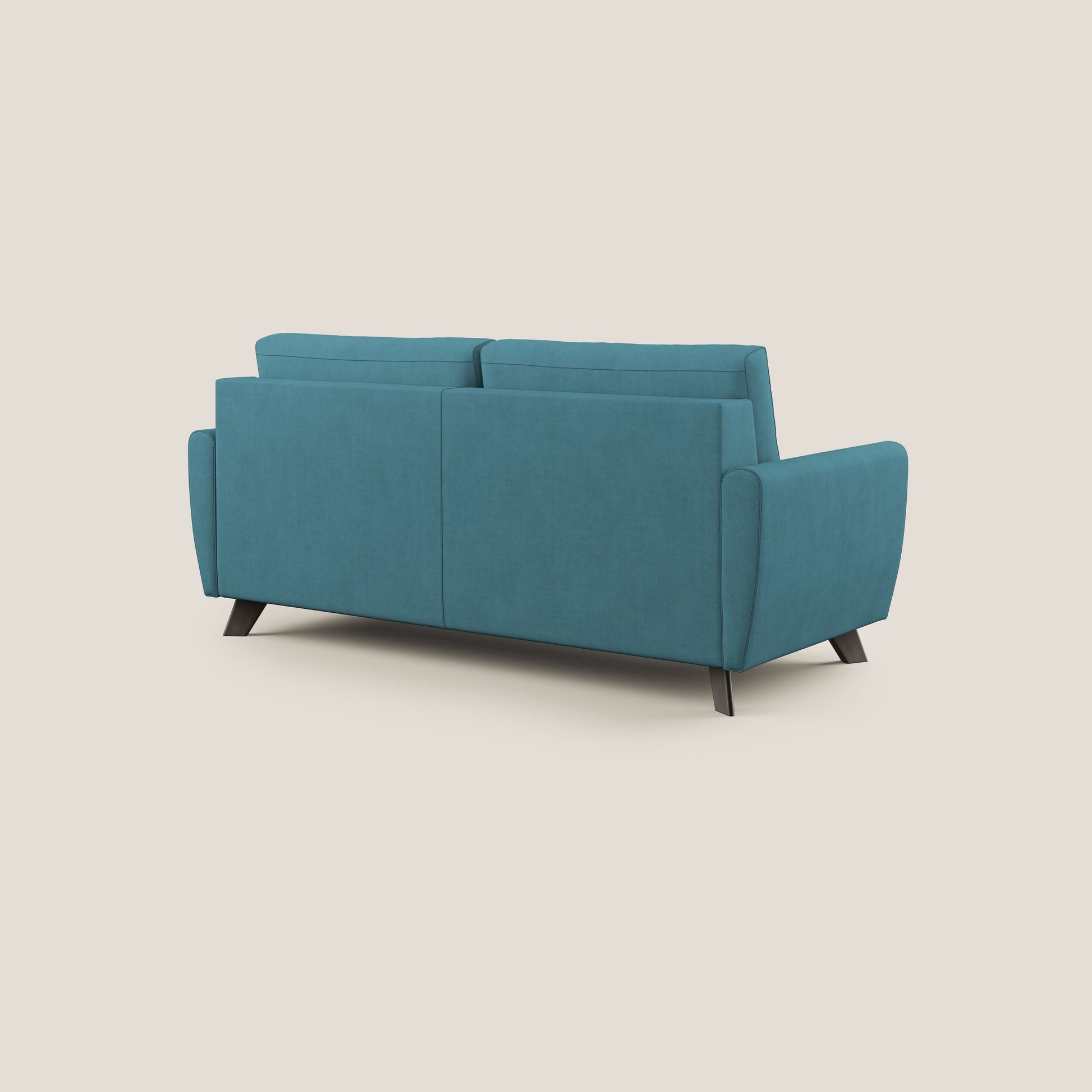 Divano Letto 2 Posti 168x97x96 cm in Tessuto Petrolio