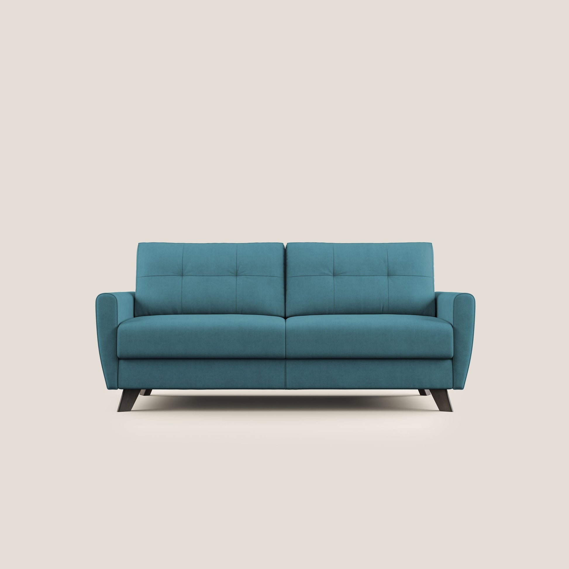 Divano Letto 3 Posti 188x97x96 cm in Tessuto Petrolio