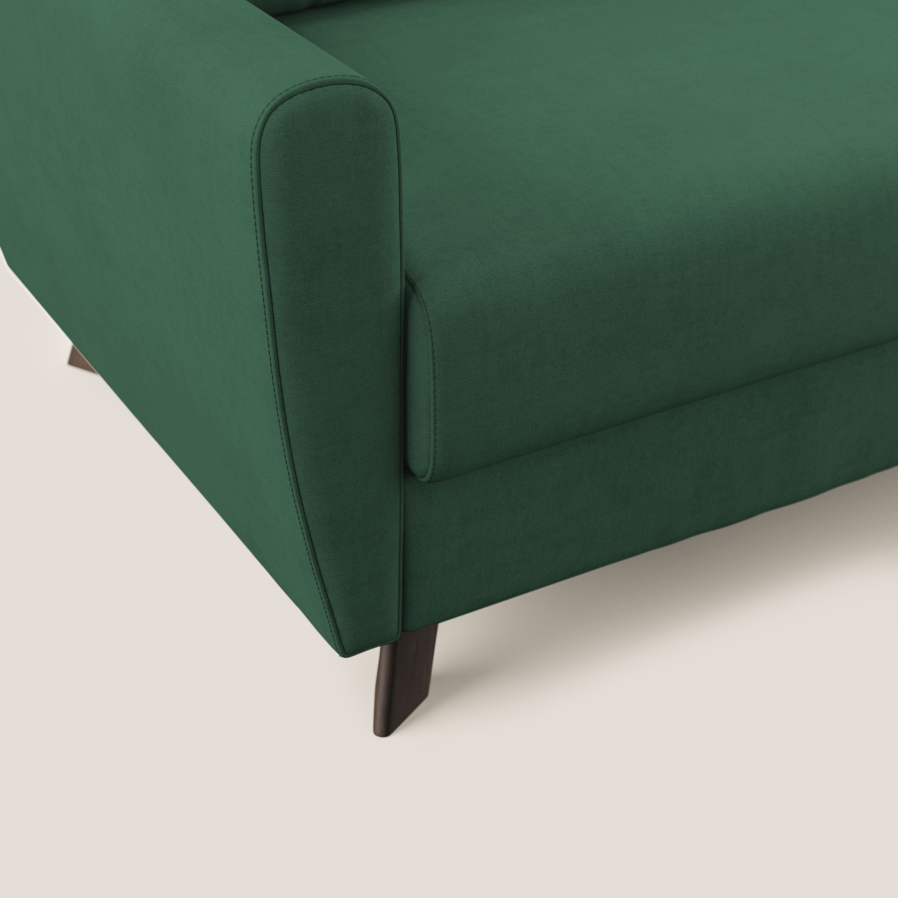 Divano Letto 3 Posti 208x97x96 cm in Tessuto Verde