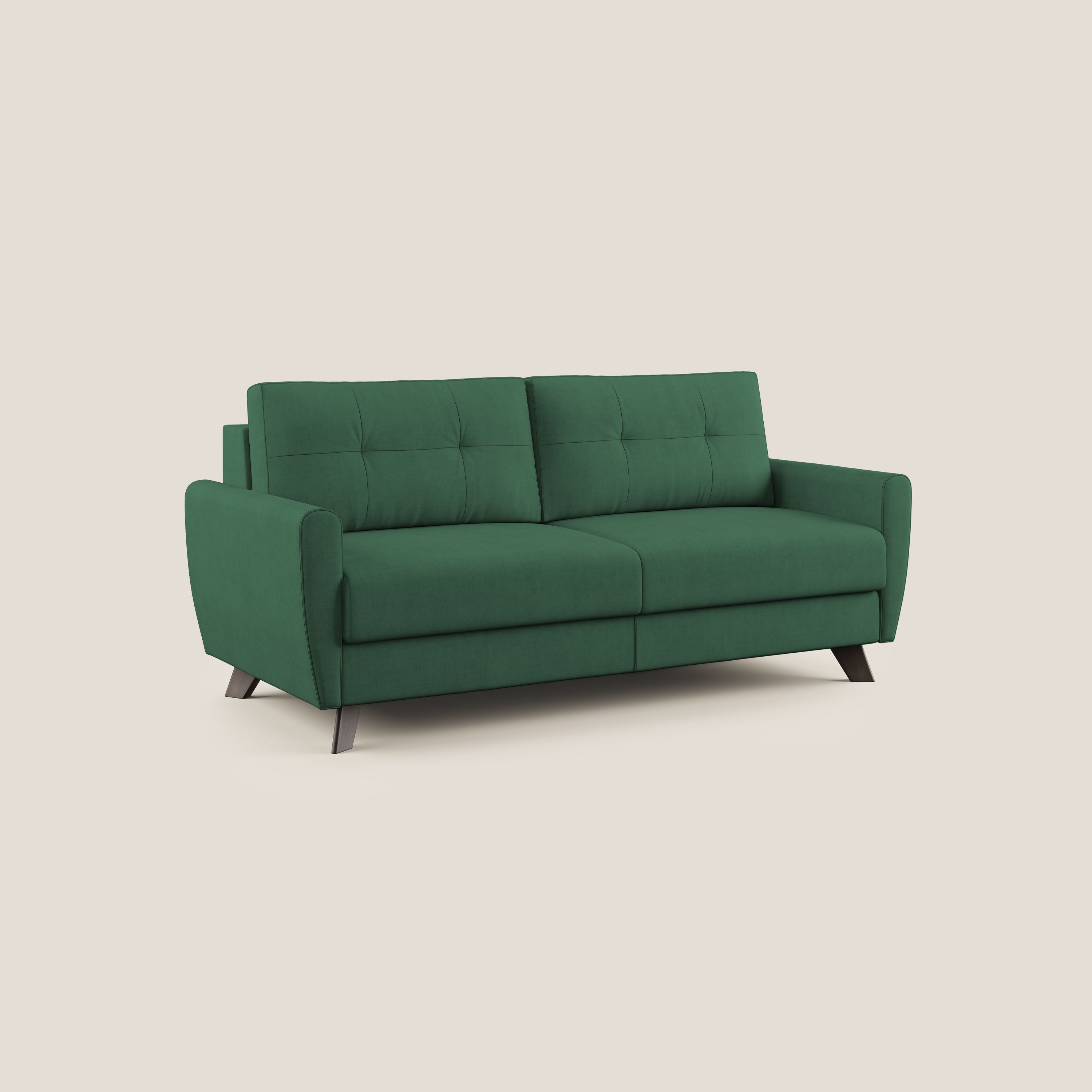 Divano Letto 2 Posti 168x97x96 cm in Tessuto Verde