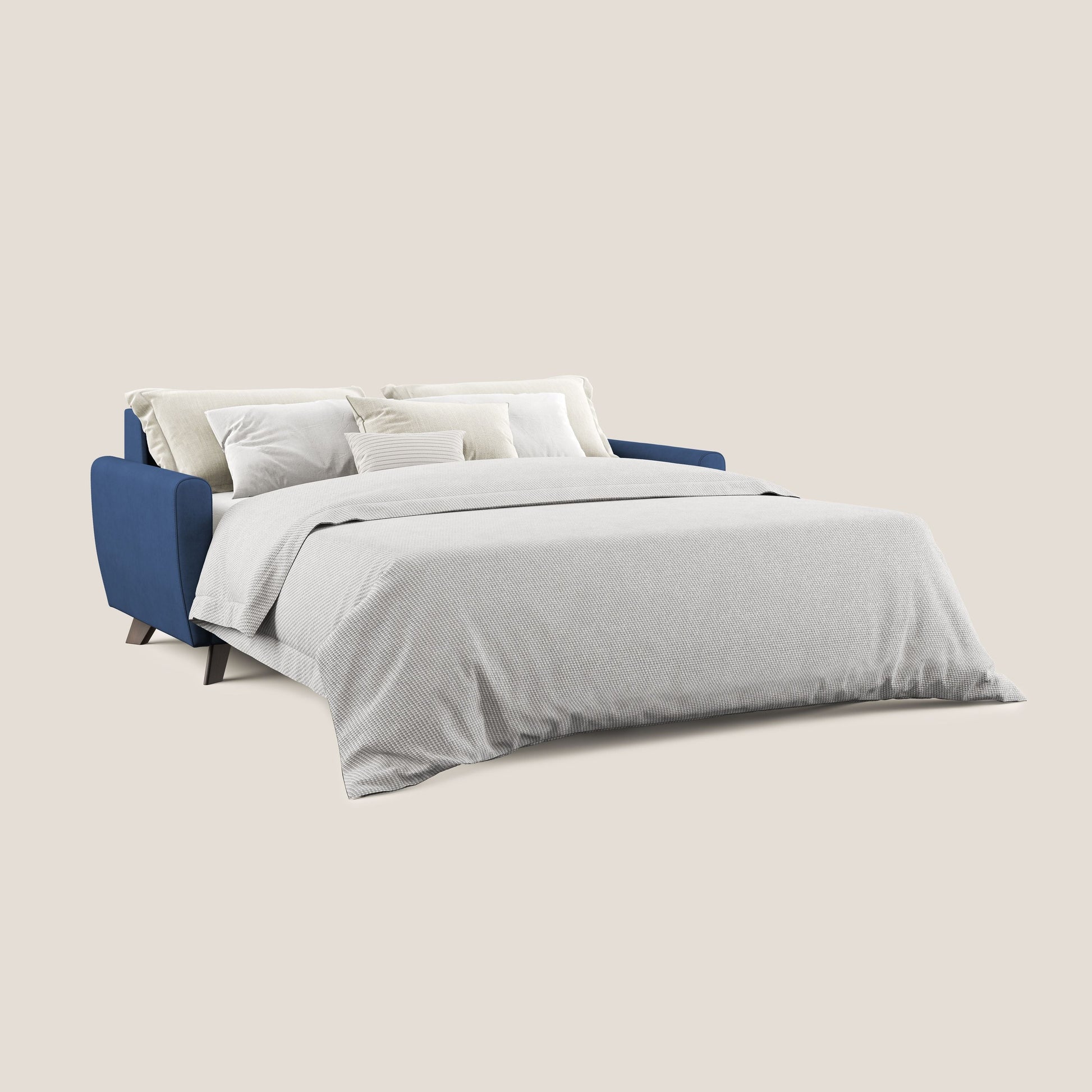 Divano Letto 2 Posti 168x97x96 cm in Tessuto Blu