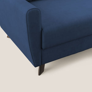Divano Letto 3 Posti 188x97x96 cm in Tessuto Blu