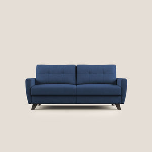 Divano Letto 3 Posti 188x97x96 cm in Tessuto Blu