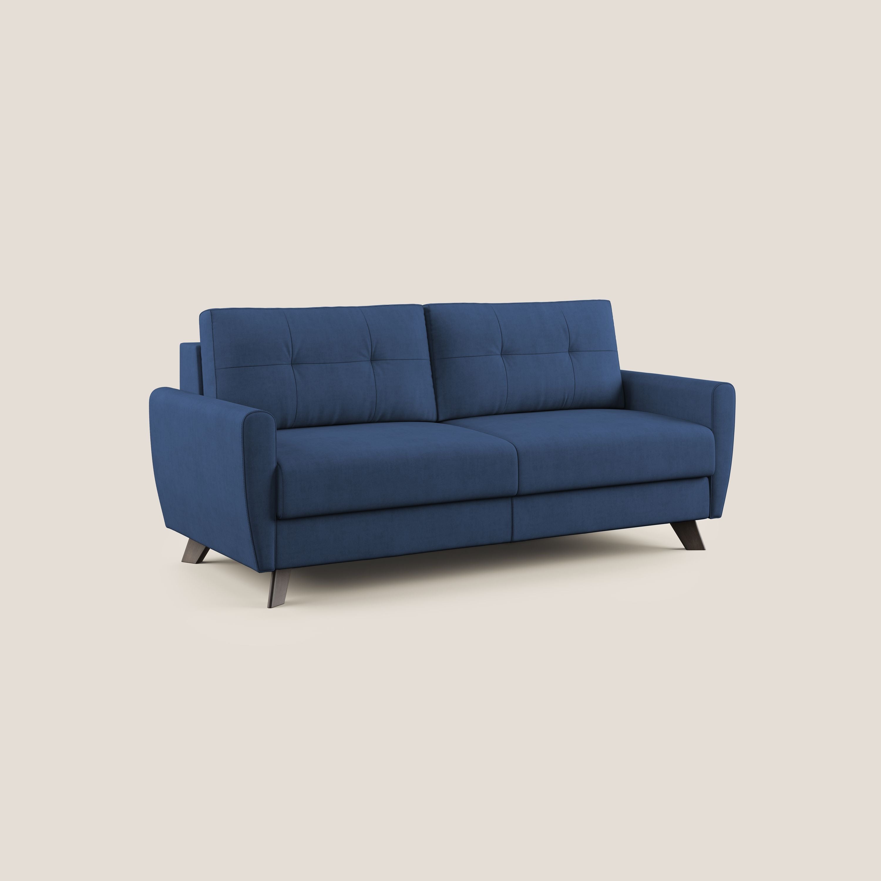 Divano Letto 2 Posti 168x97x96 cm in Tessuto Blu